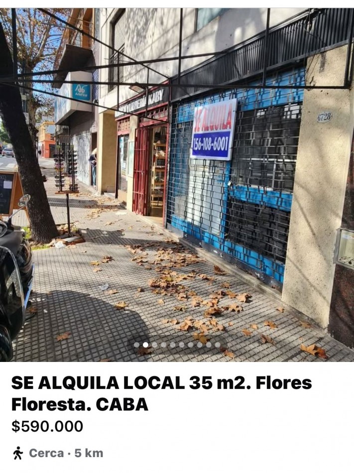 SE VENDEN 2 LOCALES. 70 m2. FLORESTA. CABA