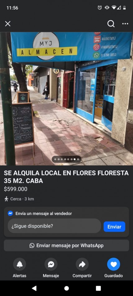 SE VENDEN 2 LOCALES. 70 m2. FLORESTA. CABA